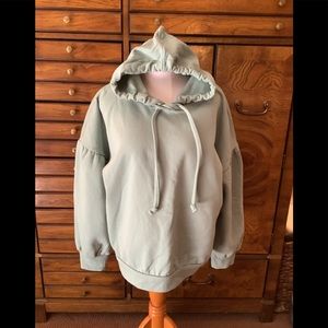 NWOT Women’s Mint Green Sweatshirt with Bubble Sleeves